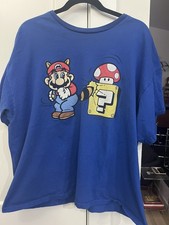VTG SUPER MARIO VIDEO GAME PROMO T-SHIRT 2002 Y2K NINTENDO TANOOKI SUIT