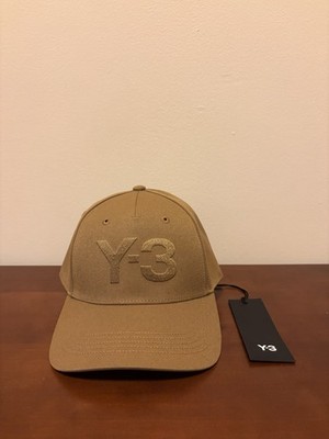 Y-3 adidas Yohji Yamamoto tan logo hat NWT