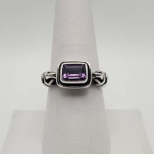 Silpada R1158 Misty Morning Sterling Silver & Amethyst Ring Size 9