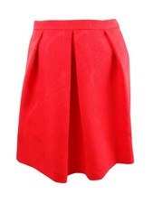 Anne Klein Women's Lotus Jacquard Pleat Skirt 14, Poppy 