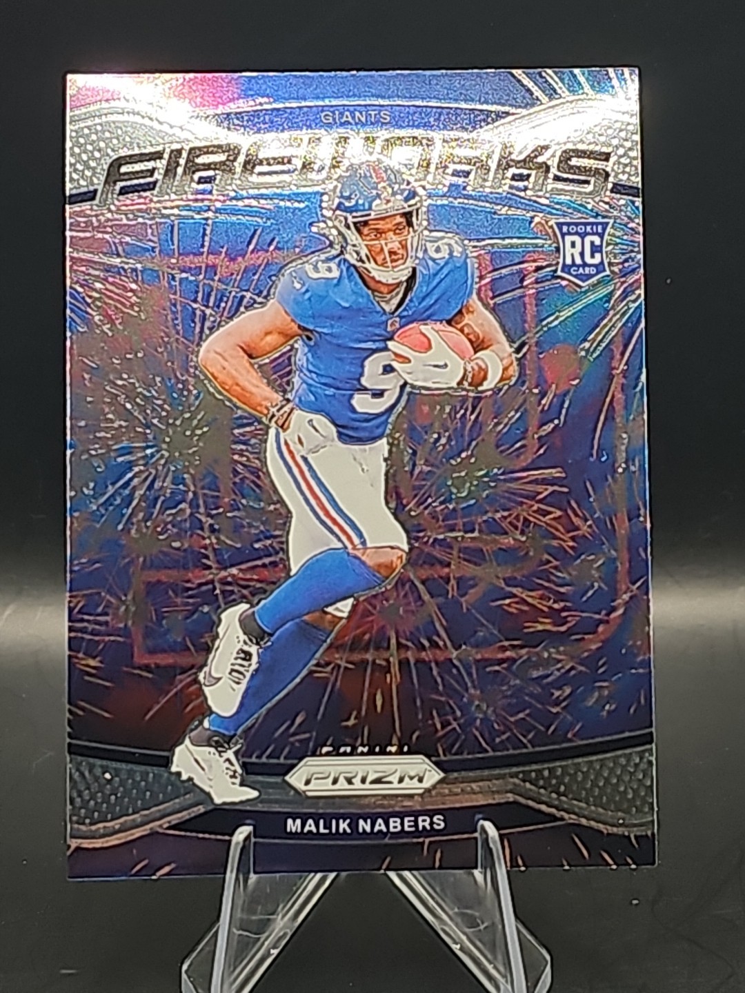 2024 Panini Prizm - Fireworks Malik Nabers #21 (RC)
