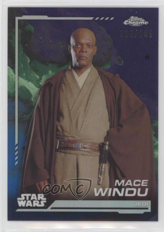 2024 Topps Chrome Star Wars Kamino Aqua Refractor 20/199 Mace Windu #138 4g8