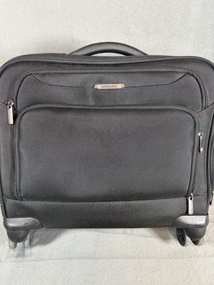 Samsonite Business Black Travel Carry On Laptop Suitcase Roller Bag 