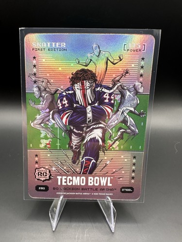 2026 Bo Jackson Battle Arena Tecmo Bowl Skatter Steel Silver Battlefoil S92