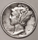 1943-D Mercury Dime - Very Fine/Extra Fine - #3982ED FREE SHIPPING