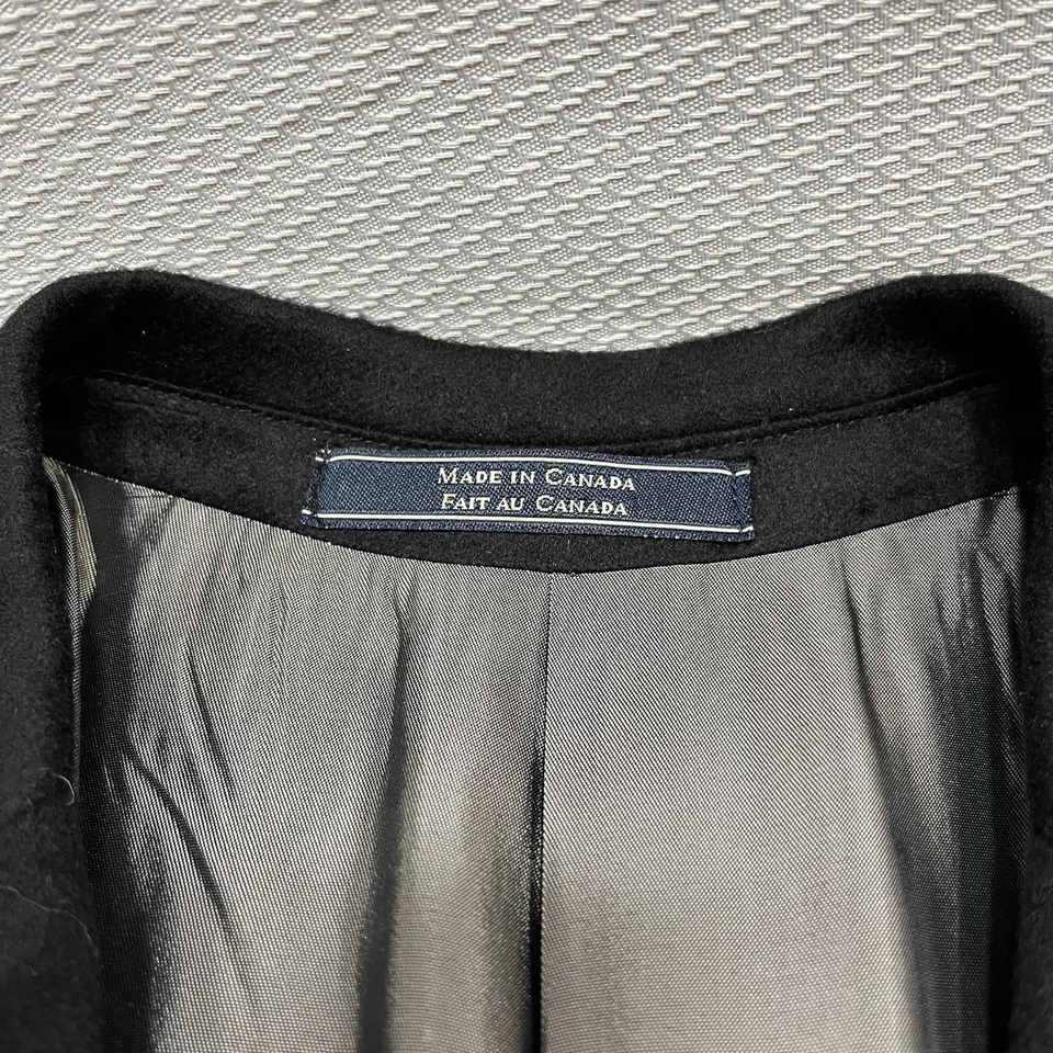 Arnold Brant Loro Piana 100% Cashmere Solid Black Three Button Blazer 40L READ - Image 3 of 4