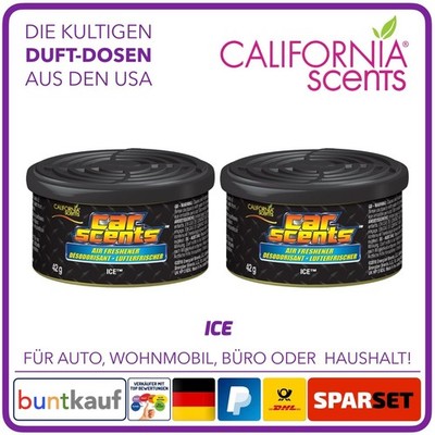2x California Scents Lufterfrischer Ice für Auto Wohnmobil Büro Haushalt