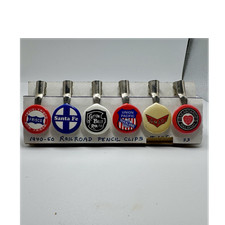 Vintage 40s–50s Railroad Pencil Clips–Frisco, Santa Fe, Union Pacific & More (6)