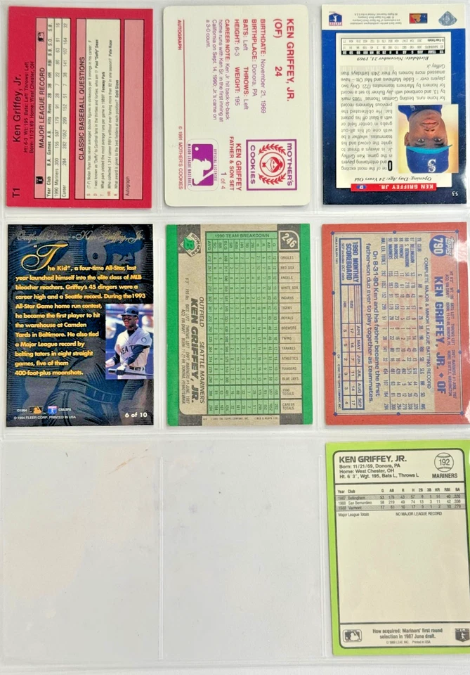 Ken Griffey Jr David Justice Frank Thomas Rickey Henderson Novato Años 90 Béisbol Foto 3 de 4