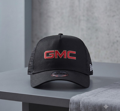 GMC Embroidered Trucker Hat Black Mesh Cap Truck Pickup Racing Car Enthusiast