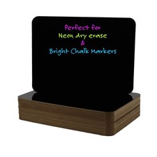 Flipside Products 40064 Dry Erase Board Pack 24 Black 9x12 inches