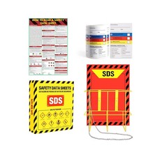 MSDS SDS Binder and Wall Station,Yellow Heavy Duty 3 Inch Material Safety Dat...
