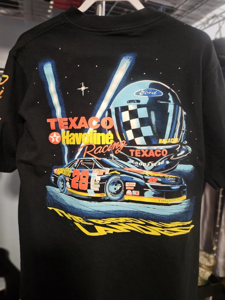 Vtg Rare NASCAR #28 Ernie Irvan Yates Rocket T-Shirt Mens Sz L - Image 4 of 4
