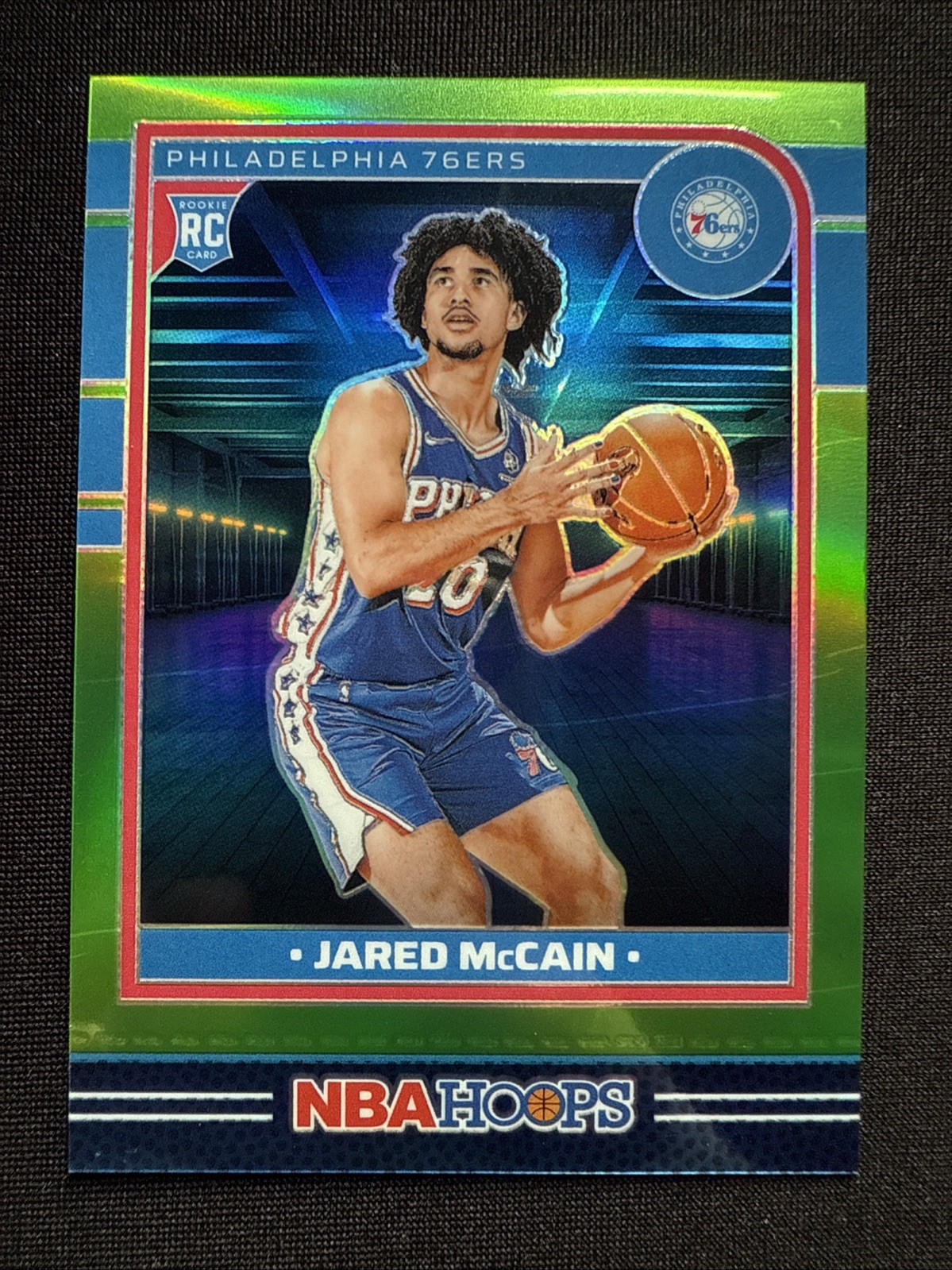 Jared Mccain Rookie Card RC 2024 Hoops Premium Stock Lime Green Prizm /149 #246