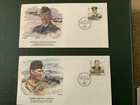 Great Britain 1986 #1157-1161 RAF Commanders & Aircraft - 6 Fleetwood FDCs