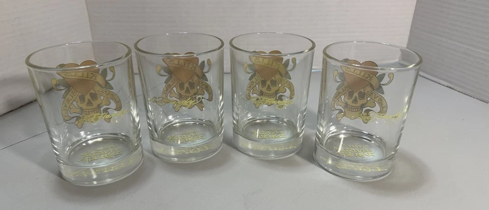 4 Ed Hardy любовь убивает медленно двойной старомодный очки 12 унций W коробка - Изображение 4 из 4