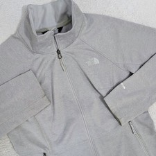 The North Face Windwall Women's M Apex Jacket Light Gray Full Zip Stain