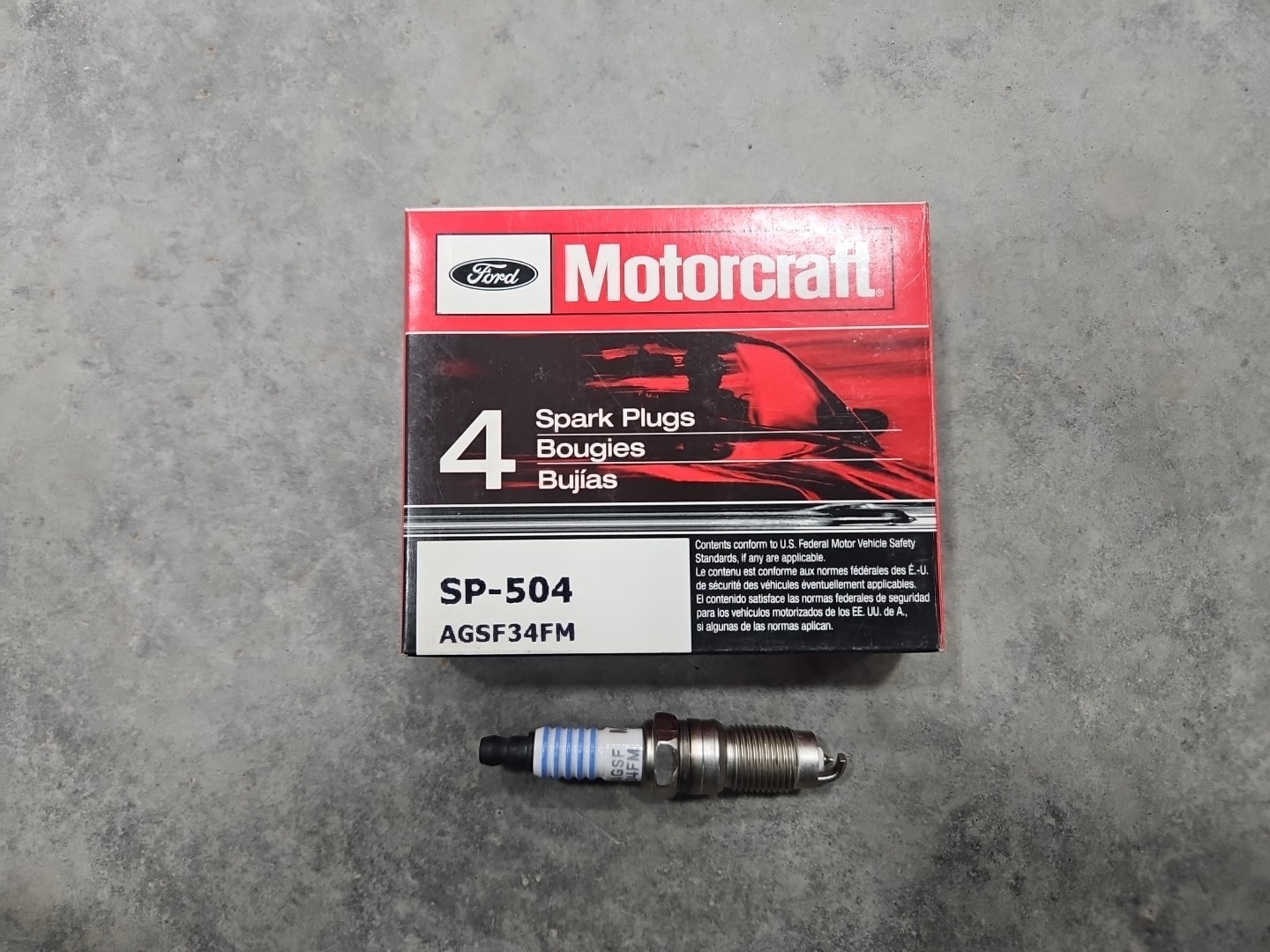 NEW Motorcraft Spark Plugs Set of 4 SP-504 Ford Mercury 1.9 2.0 3.8 4.2 87-08