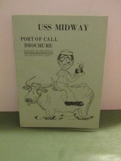 USS MIDWAY PORT OF CALL BOOKLET PHILIPPINES 1970S U.S. NAVY AIRCRAFT CARRIER