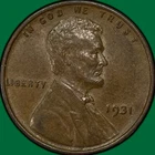 1931 Lincoln Wheat Cent Almost Uncirculated AU Coin #39569