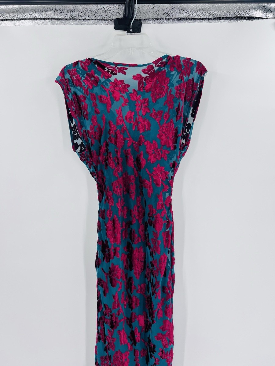 ASOS DESIGN velvet devore sleeveless maxi dress in a floral print | eBay