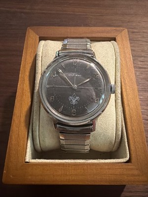 Timex Self Wind Men s Watch Scout Viscount Gray Dial Sliver Tone Expandable Band