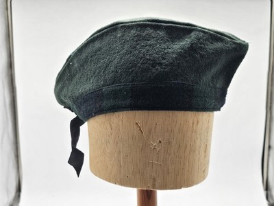GREEN NAVY 100% WOOL GLENGARRY HAT SCOTTISH HIGHLAND WEAR 