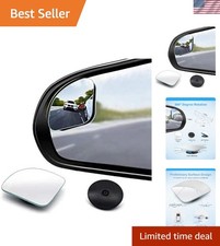 Fan Shaped Blind Spot Mirror 2pc, 360 Degree Adjustable HD Glass