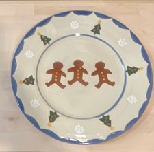 Piatto Coookie Ceramica Pan di Zenzero Uomo Alberi di Natale 