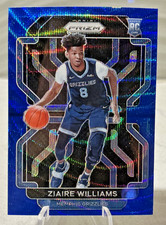 2021-22 Panini Prizm Ziaire Williams Blue Wave #313 Rookie RC #313 Grizzlies