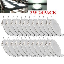 24X 3W LED Recessed Ceiling Panel Down Light Commercial Lamp Panel Cool White