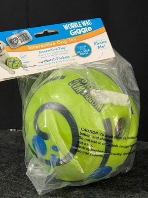 NEW 5.5'' Original Wobble Wag Giggle Ball for Dogs Squeaky Dog Toy  