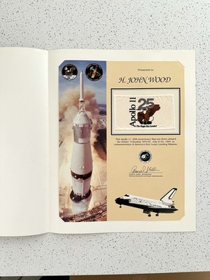 NASA  APOLLO 11 - 25th ANNIVERSARY FLOWN FLAG CERTIFICATE