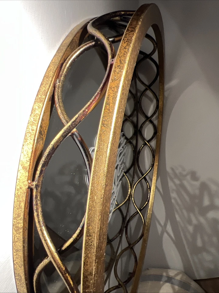 Custom Gold Round Mirror Tray “Bismillah” – 18” Islamic Wall Décor - Image 4 of 4