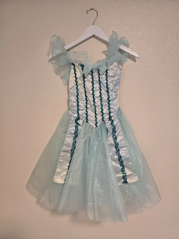 Vestido de Baile Vintage Art Stone Girl M-CH Azul Lentejuelas Encaje Foto 2 de 4