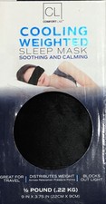 Cooling Weighted Sleep Mask MSRP 28 Soothing Calming Travel 1/2 Pound Black New