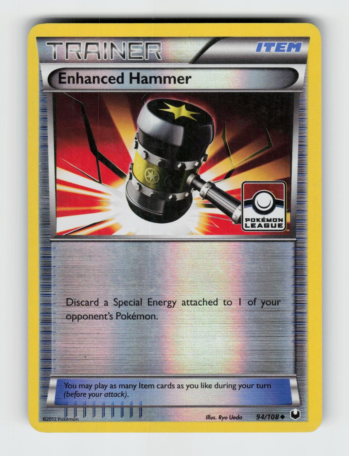 Enhanced Hammer (Pokemon League) 94/108 Reverse Holo Pokemon MP