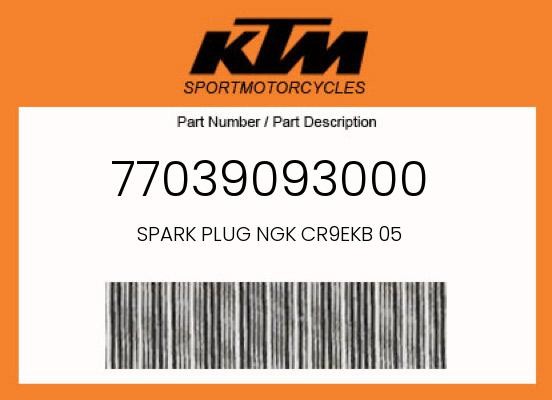 KTM Genuine Spark Plug Ngk Cr9Ekb 05 - 77039093000