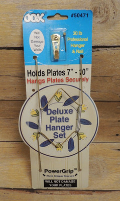 OOK Deluxe Plate Hanger Set #50471 For 7'' to 10'' Plates NEW Holds up to 30 lbs.