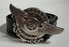 Harley Davidson Lone Star Buckle Black Leather Belt Sz 40 97694-06V 99440-06V