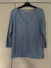 Women’s Fat Face Cornflower Blue Rose Cardigan - Size 12