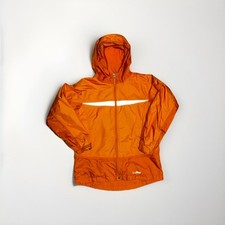 LL Bean Kids Trail Model Rain Jacket Size L 14-16 Zip Hooded Fleece Lined Unisex