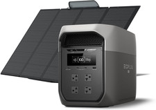 Portable Power Station DELTA 3 MAX with 400W Solar Panel, 3400W X-Boost Output,