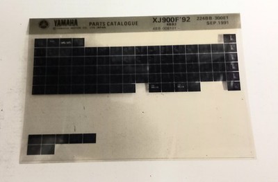 Yamaha XJ 900 F 4BB2 1992 Ersatzteilliste Microfiche. (Sept 91)
