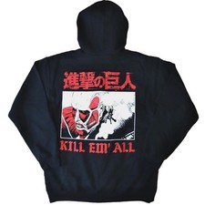 Attack on Titan Zip Up Hoodie Black M Size Anime Jacket Unisex New