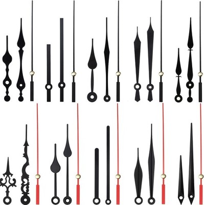 Versatile Replacement Clock Hands - 10 Classic Aluminum Designs for DIY Projects