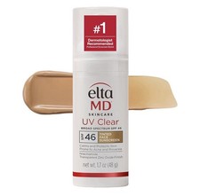 2 Pack Elta MD UV Clear Broad-spectrum Facial Sunscreen SPF 46 1.7 oz. Tinted