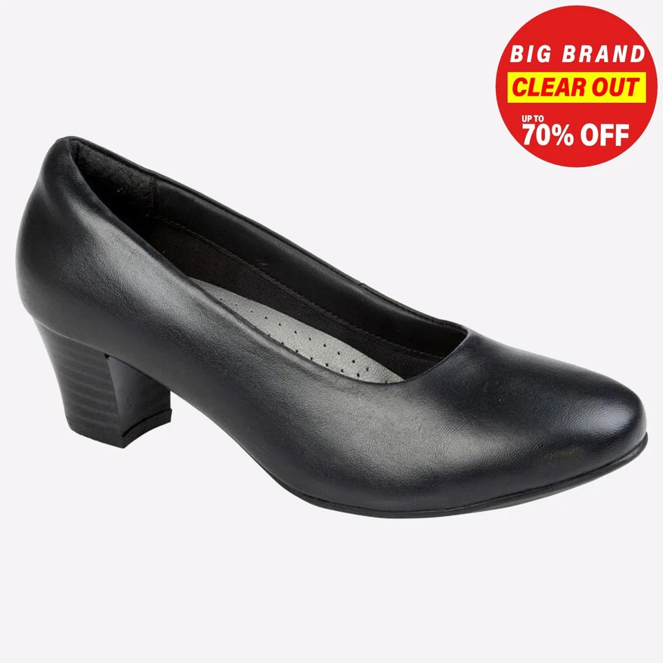 Mod Comfys Amber Womens MEMORY FOAM Formal Dress Fashion Heels Black