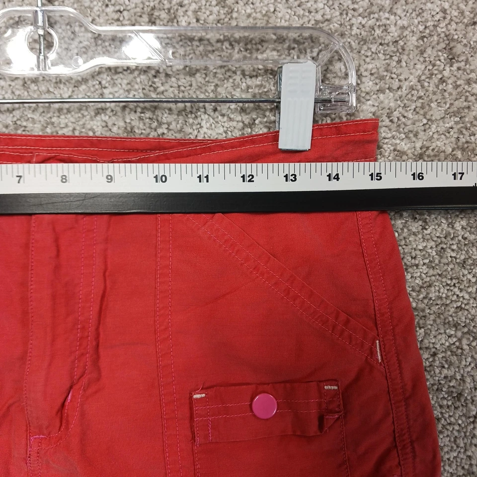 Xhilaration Shorts Womens 16 Red Casual Utility Cotton Nylon Pockets - Image 3 of 4