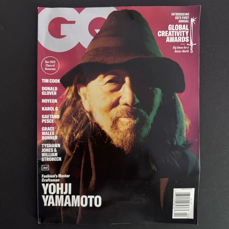 GQ MAGAZINE April May 2023 YOHJI YAMAMOTO Tim Cook Donald Glover Hoyeon Karol G 